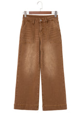 Breen Cropped High Rise Wide Leg Jeans Jeans JT's Designer Fashion