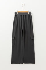 Carbon Grey Cargo Pockets Drawstring Sweatpants Pants & Culotte JT's Designer Fashion