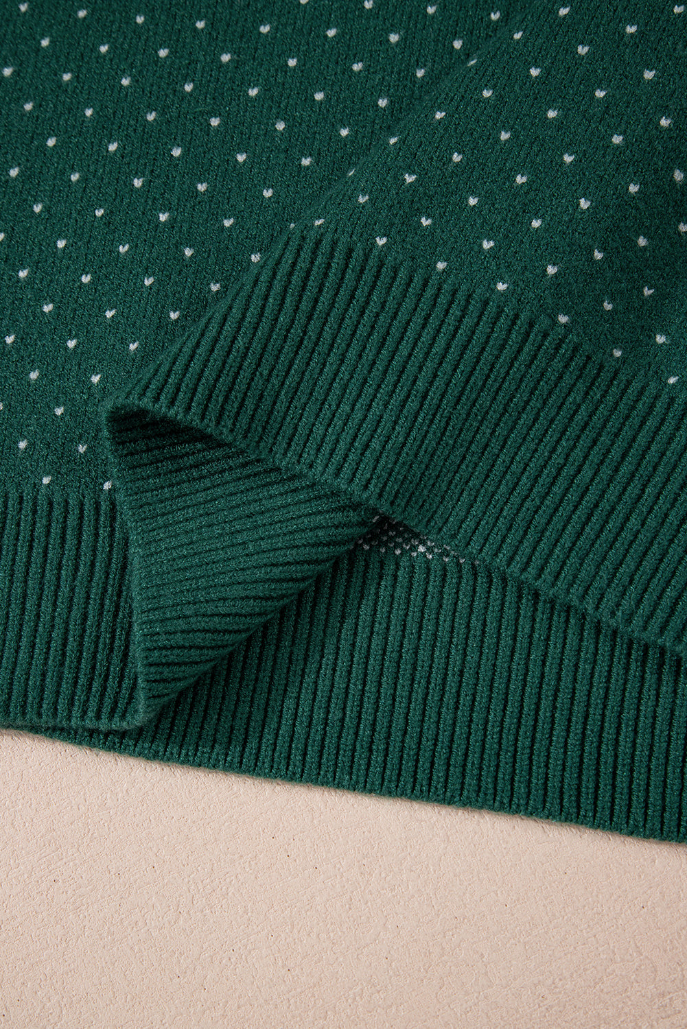Green Christmas Snowflake Pattern Drop Shoulder Plus Size Sweater Plus Size Sweaters & Cardigans JT's Designer Fashion