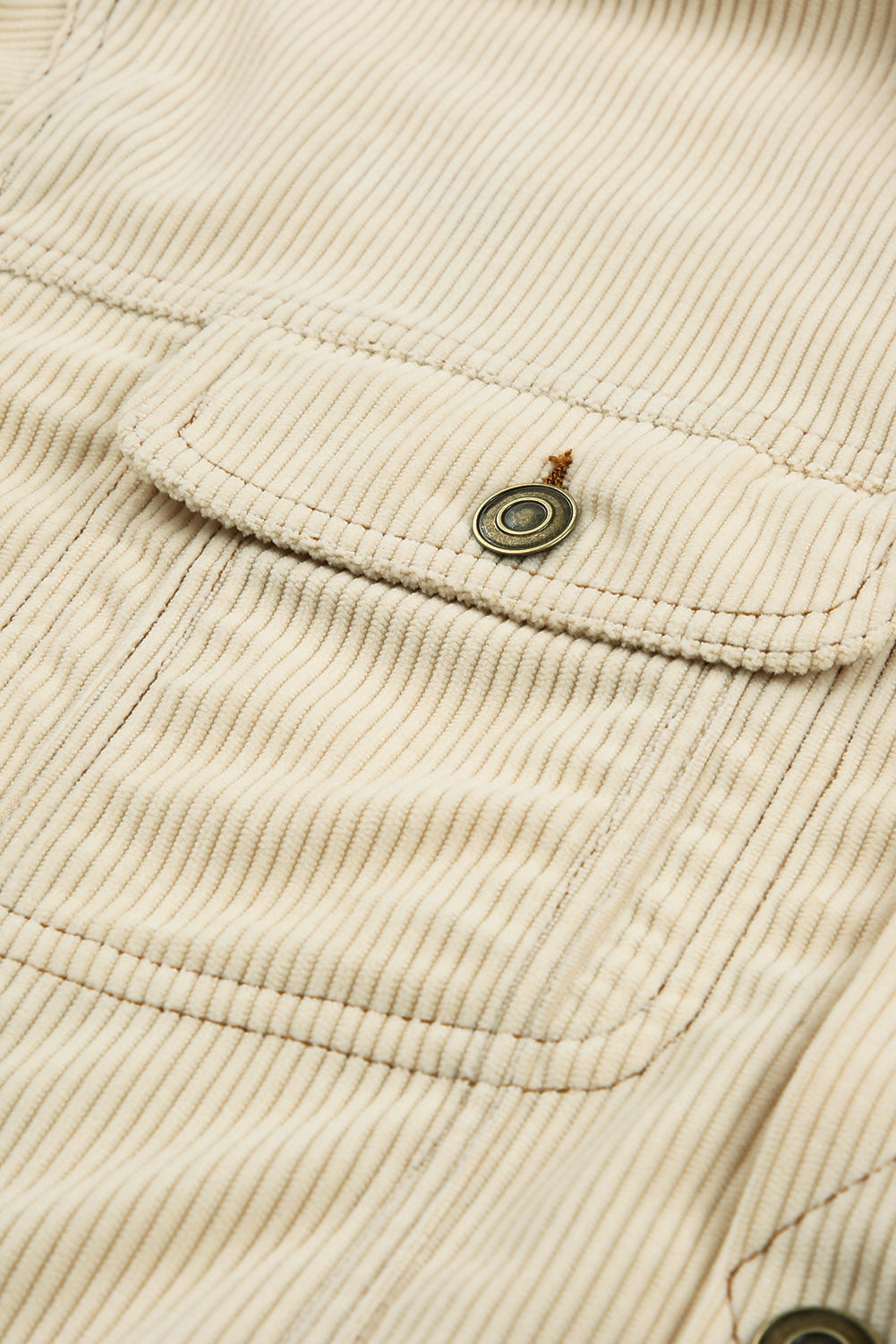 Button Up Pockets Striped Color Block Corduroy Jacket Jackets JT's Designer Fashion