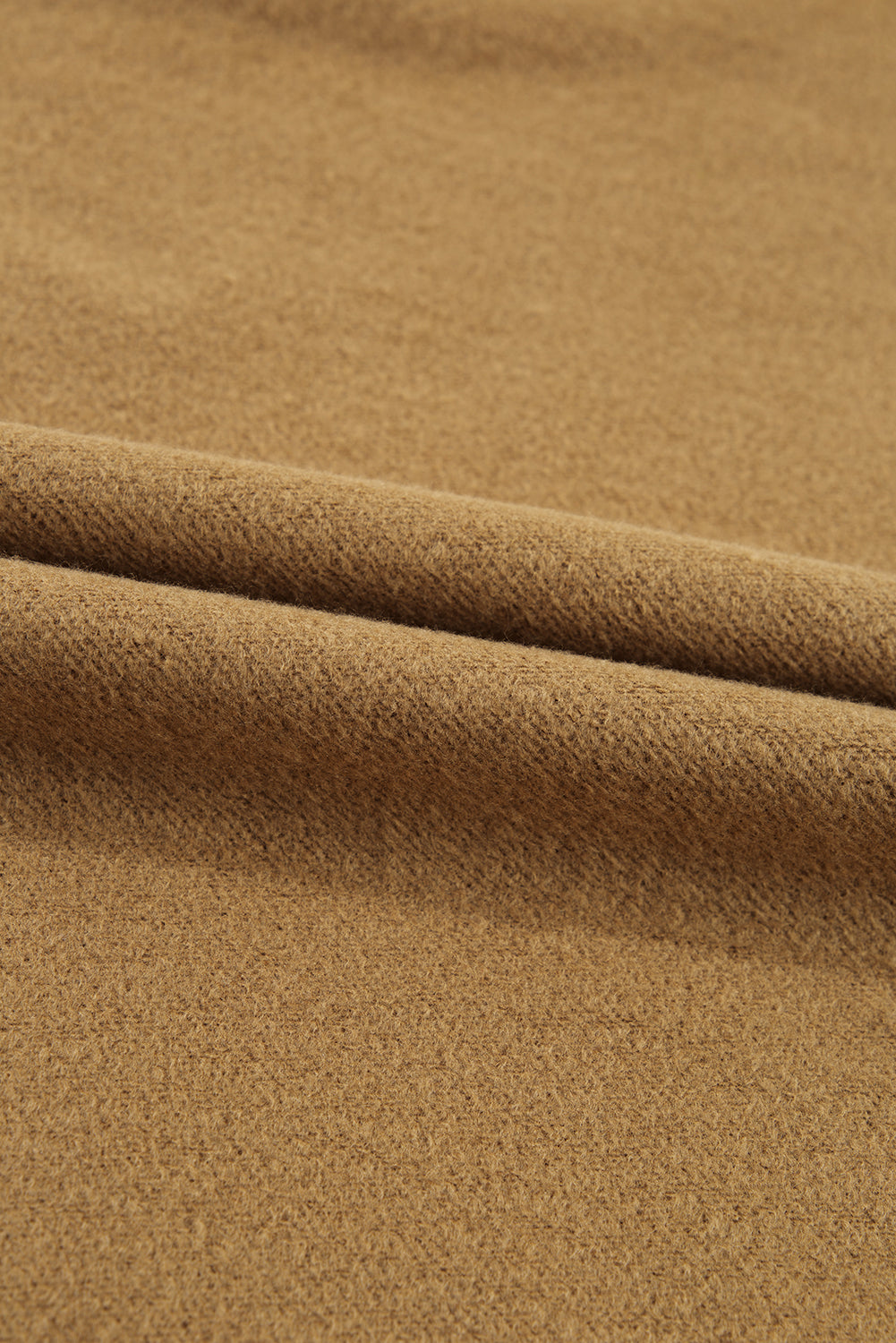 Camel Solid Fleece Lined Drop Shoulder High Low Sweatshirt Sweatshirts & Hoodies JT's Designer Fashion