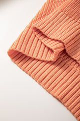 Beige Colorblock Striped Drop Shoulder Cozy Sweater Sweaters JT's Designer Fashion