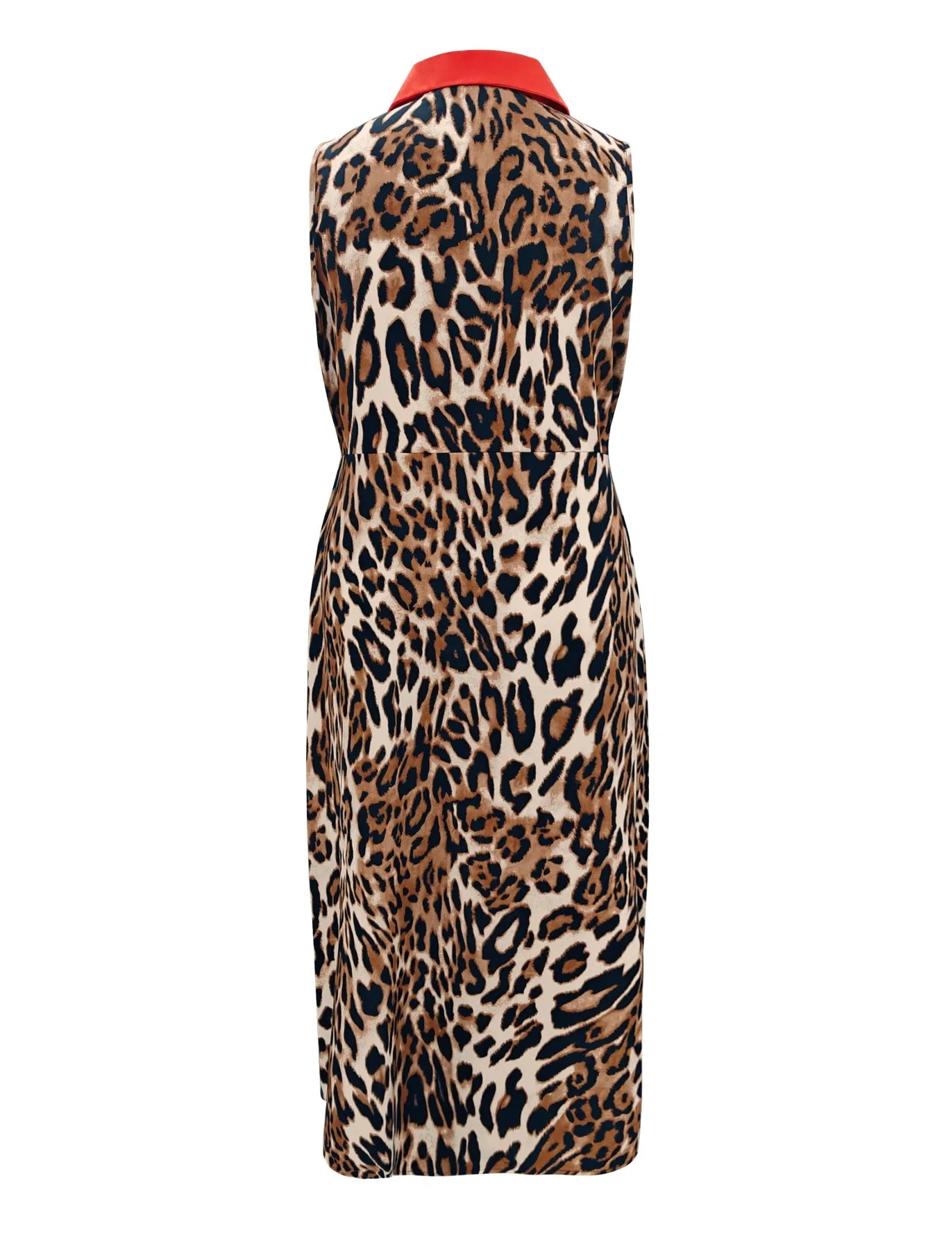 Plus Size Leopard Print Sleeveless Long Dress Maxi Dresses JT's Designer Fashion