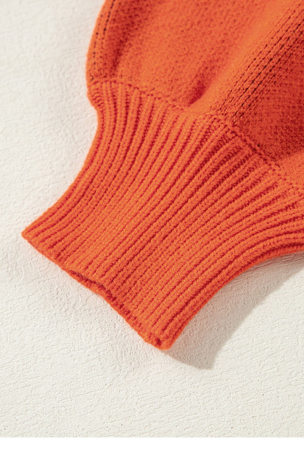 Orange Halloween Pumpkin Face Pattern Drop Shoulder Sweater Sweaters JT's Designer Fashion