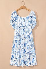 Sky Blue Floral Print Sweetheart Neck Plus Size Midi Dress Plus Size Midi Dresses JT's Designer Fashion