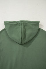 Mist Green Button Drawstring Hooded Pullover and Casual Short Set Short Sets JT's Designer Fashion
