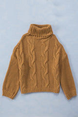 Cuddle Weather Cable Knit Handmade Turtleneck Sweater Sweaters & Cardigans JT's Designer Fashion