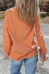 Orange thankful grateful blessed Arrow Graphic Corded Sweatshirt Graphic Sweatshirts JT's Designer Fashion