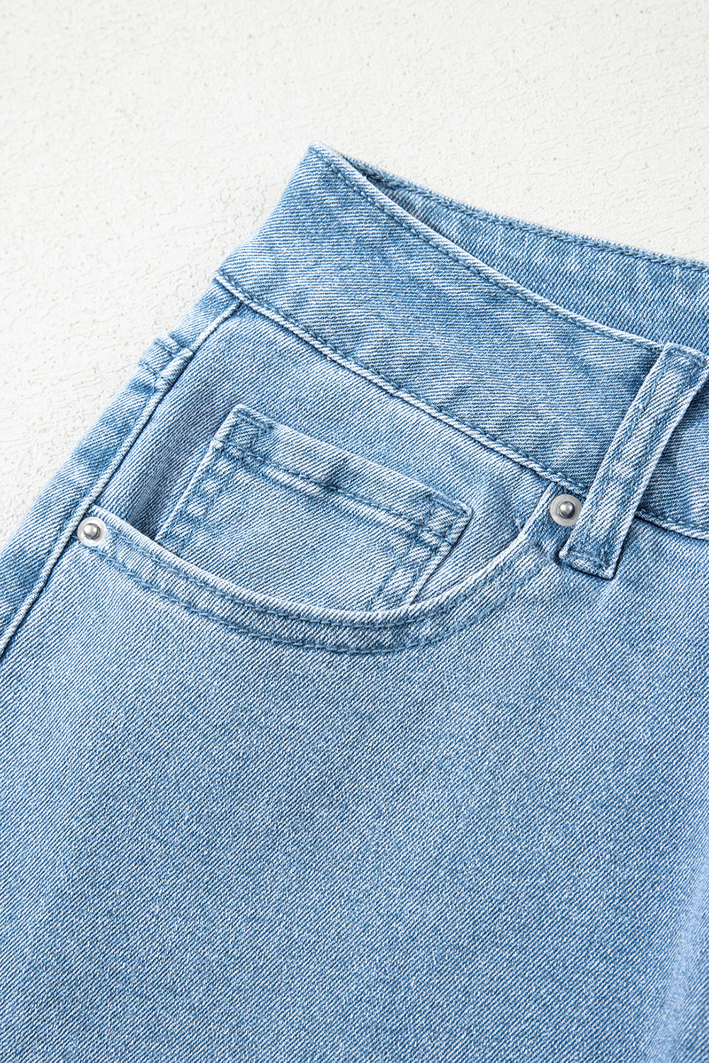Myosotis Acid Washed High Rise Cropped Wide Leg Jeans Jeans JT's Designer Fashion