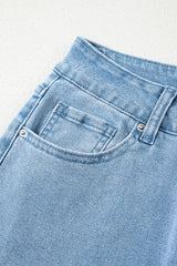Myosotis Acid Washed High Rise Cropped Wide Leg Jeans Jeans JT's Designer Fashion