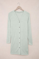 Solid Color Open-Front Buttons Cardigan Sweaters & Cardigans JT's Designer Fashion