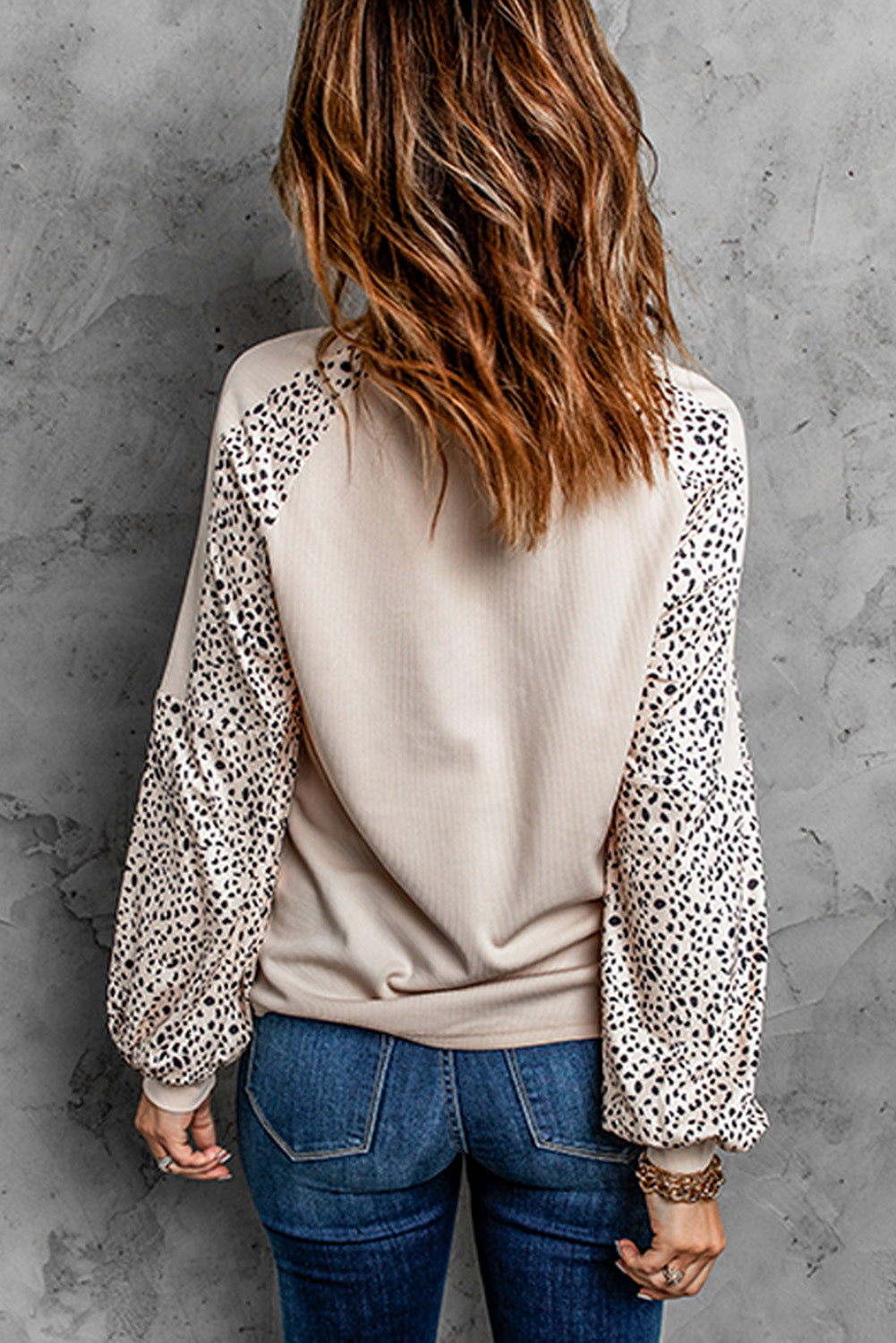 Leopard Print Pullover Top Long Sleeve Tops JT's Designer Fashion
