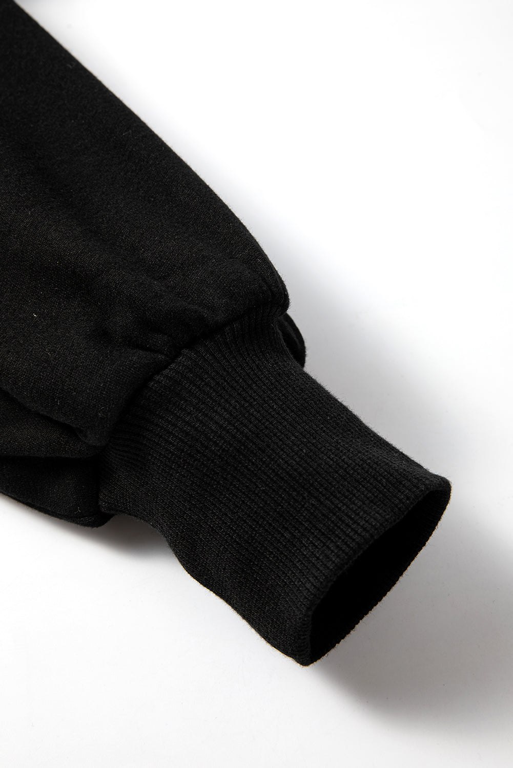 Black Fleece Lined Half Zipper Kangaroo Pockets Loose Hoodie Sweatshirts & Hoodies JT's Designer Fashion