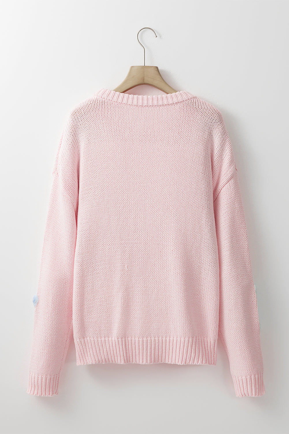 Pink Petals & Threads Embroidered Floral Sweater Sweaters JT's Designer Fashion