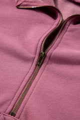 Valerian Fleece Lined Half Zipper Kangaroo Pockets Loose Hoodie Sweatshirts & Hoodies JT's Designer Fashion