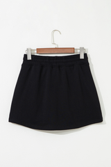 Black Sequin Western Cowboy Patched Lace-up High Waist Skort Graphic Pants JT's Designer Fashion