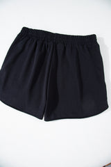 Black Sequined COFFEE Loose Fit Sweatshirt and Shorts Set Short Sets JT's Designer Fashion