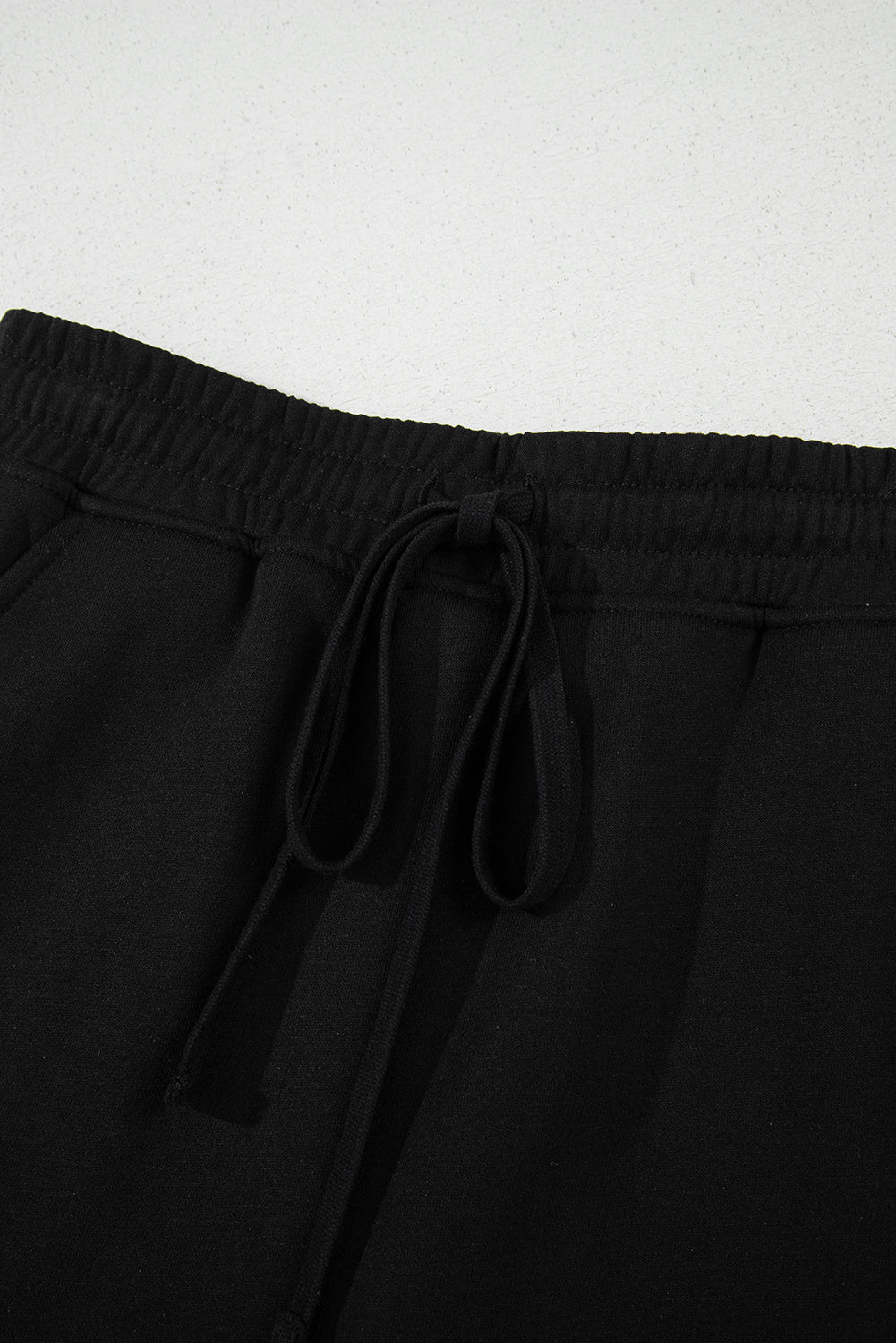 Black French Terry Drawstring Mini Skort with Pockets Skirts & Petticoat JT's Designer Fashion