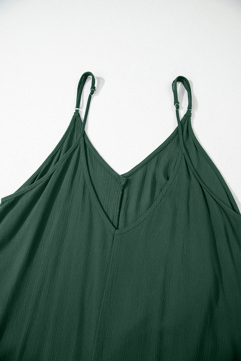Duffel Green Spaghetti Straps Pocketed Slouchy Long Dress Maxi Dresses JT's Designer Fashion