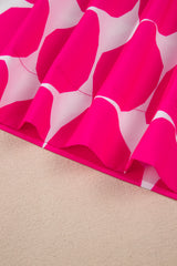 Rose Bubblegum Pattern Frilled Collar Flutter Sleeve Top Blouses & Shirts JT's Designer Fashion