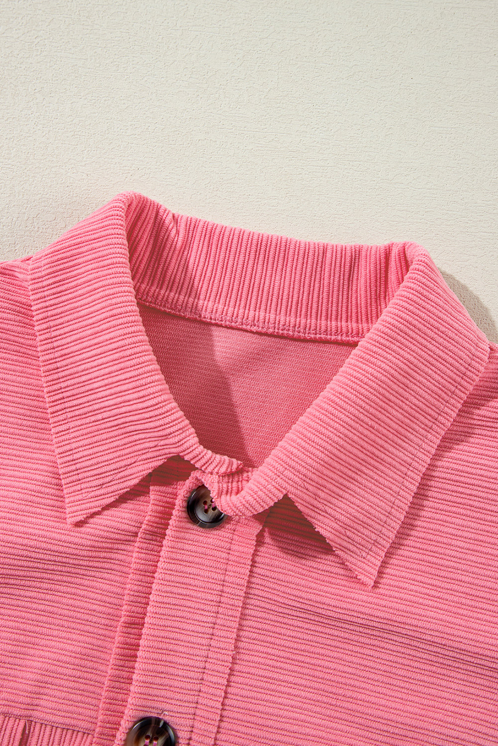 Bonbon Corduroy Flap Detail Button Up Split Shacket Jackets JT's Designer Fashion