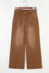 Breen Cropped High Rise Wide Leg Jeans Jeans JT's Designer Fashion
