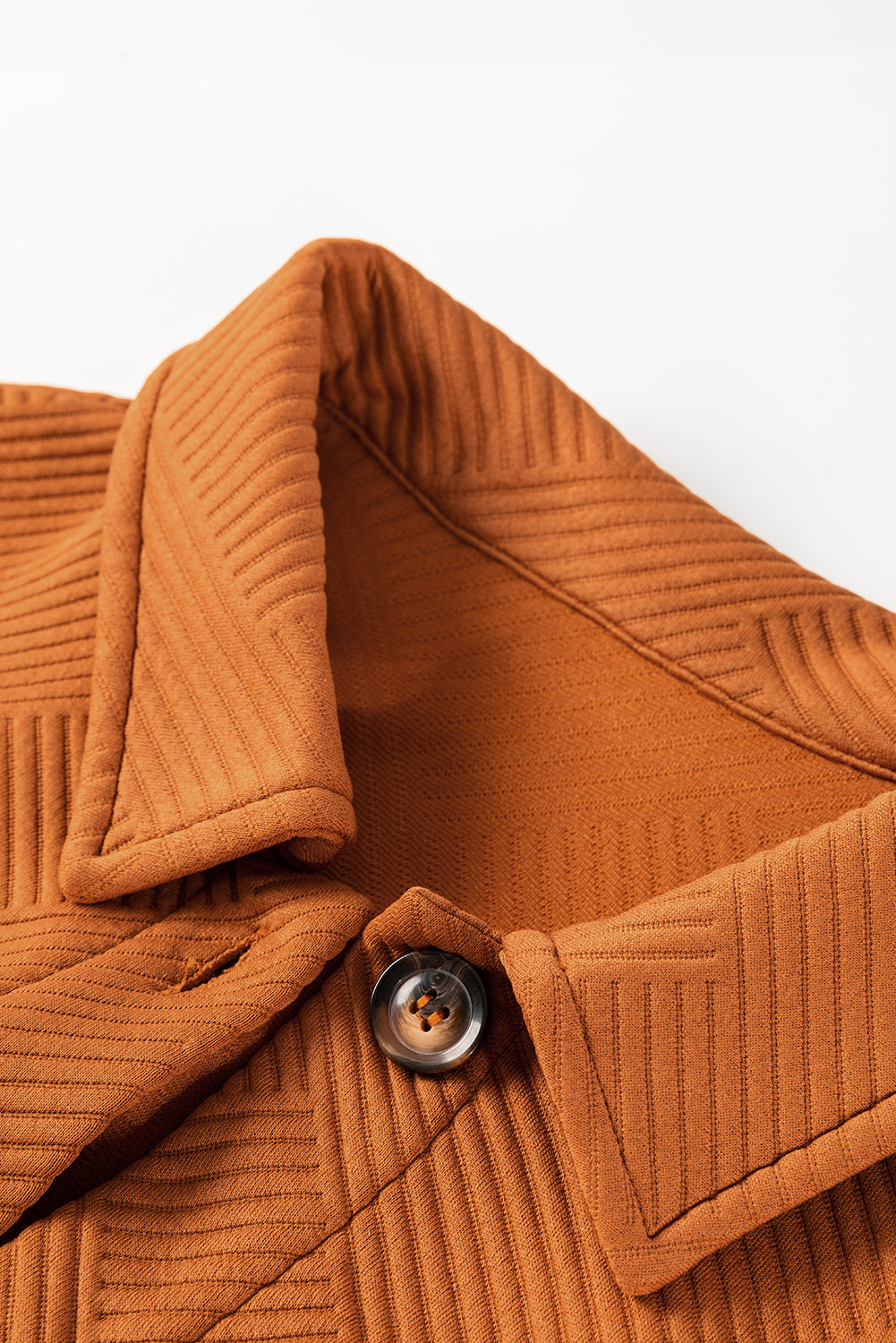 Gold Flame Textured Collared Drop Shoulder Buttoned Front Duster Coat Coats JT's Designer Fashion