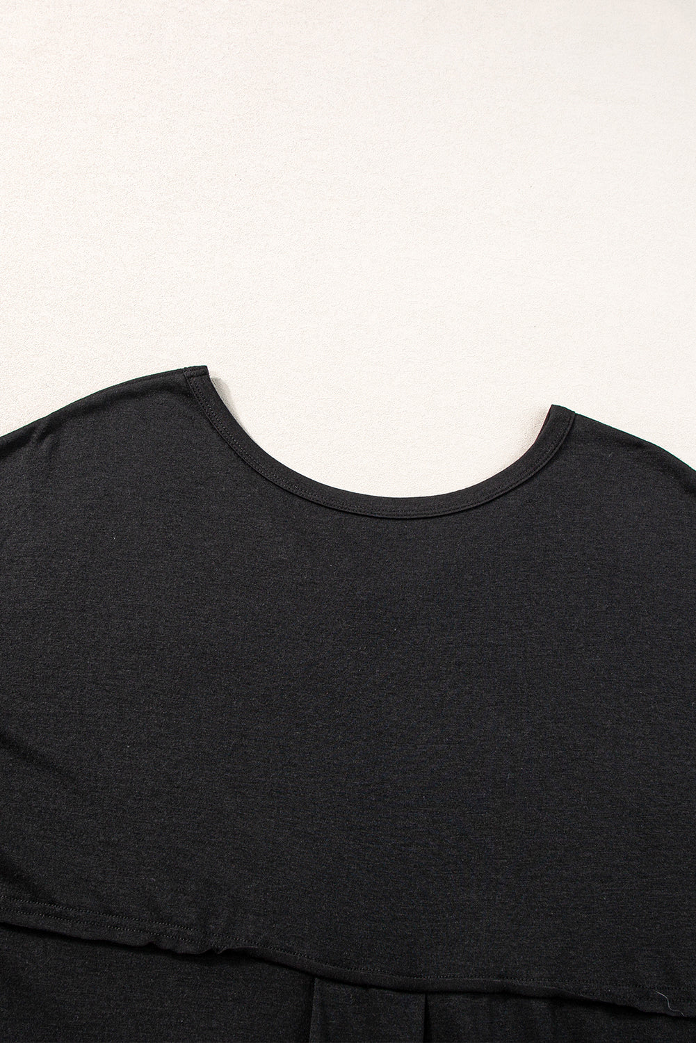 Black V Neck Hidden Pocket Splits Maxi T-shirt Dress T Shirt Dresses JT's Designer Fashion