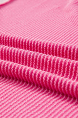 Bonbon Cable Knit Colorblock Exposed Seam Sweatshirt Sweatshirts & Hoodies JT's Designer Fashion