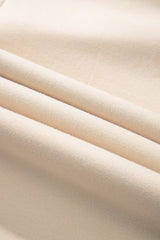 Beige Oversized Color Block Patchwork High Low Hoodie Sweatshirts & Hoodies JT's Designer Fashion