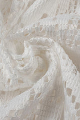 Lace Crochet Hollowed Scallop Hem V Neck Blouse Blouses & Shirts JT's Designer Fashion
