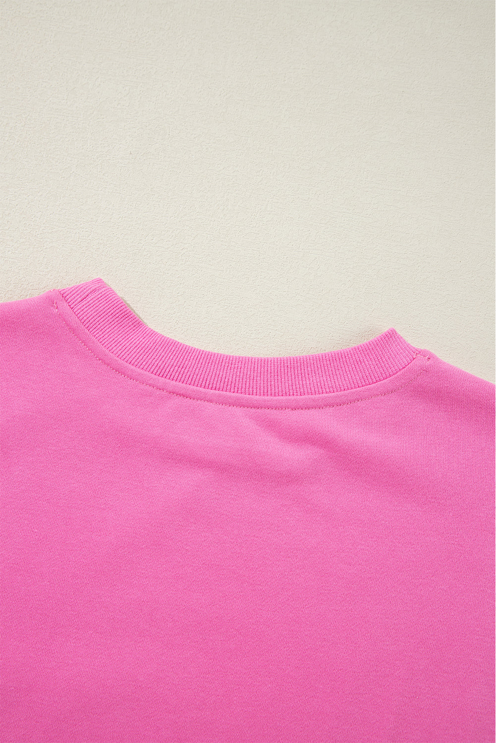 Bonbon Plain Drop Shoulder Crewneck Pullover Sweatshirt Sweatshirts & Hoodies JT's Designer Fashion