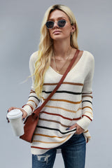 Multicolor Striped Knit Sweater Sweaters & Cardigans JT's Designer Fashion