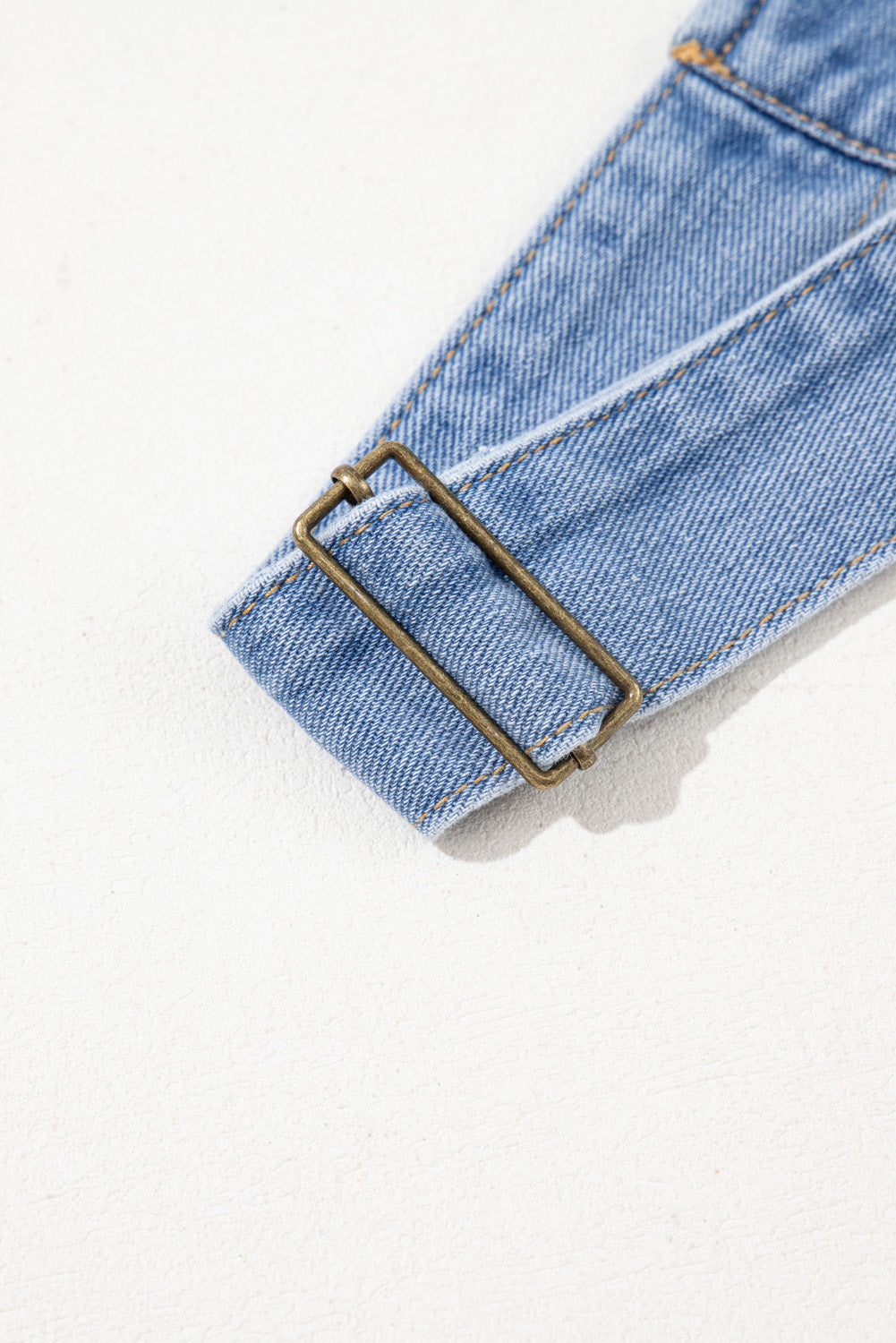 Beau Blue Wide Strap Button Front Pocketed Denim Mini Dress Mini Dresses JT's Designer Fashion