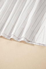 Beige Stripe Spaghetti Strap Pocketed High Waist Long Dress Maxi Dresses JT's Designer Fashion