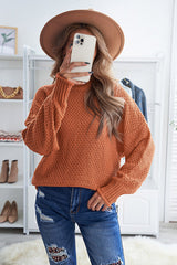 Orange Oversized Chunky Batwing Long Sleeve Turtleneck Sweater Sweaters & Cardigans JT's Designer Fashion