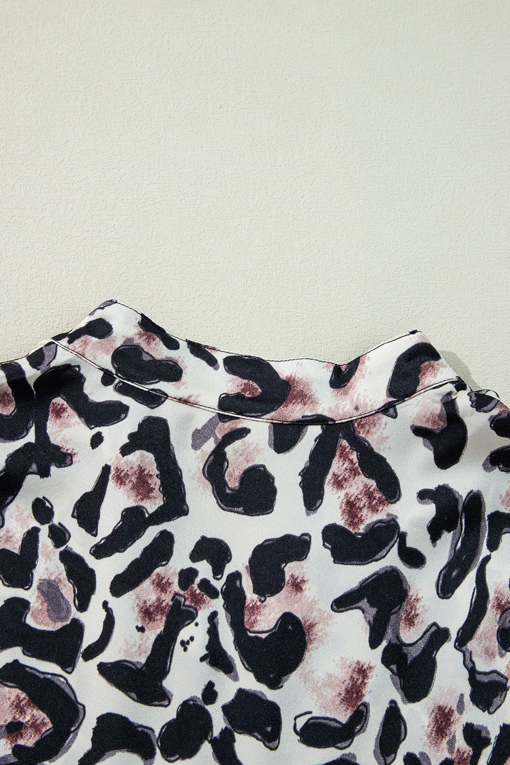 Black Leopard Print Buttoned Front 3/4 Sleeve Tiered Ruffled Hem Dress Mini Dresses JT's Designer Fashion