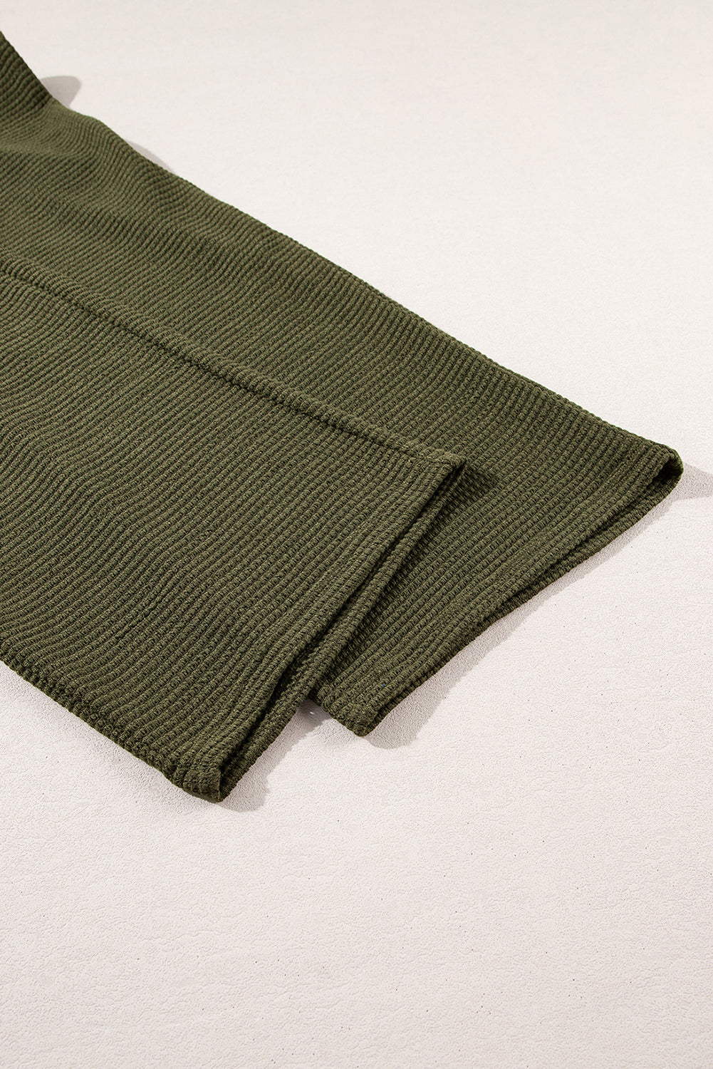 Four Leaf Clover Solid Color Textured Buttoned Shirt and Casual Pants Set Pant Sets JT's Designer Fashion