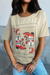 Parchment Cowgirl Queen Graphic Tee Graphic Tees JT's Designer Fashion
