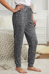 Gray Breezy Leopard Joggers Pants & Culotte JT's Designer Fashion