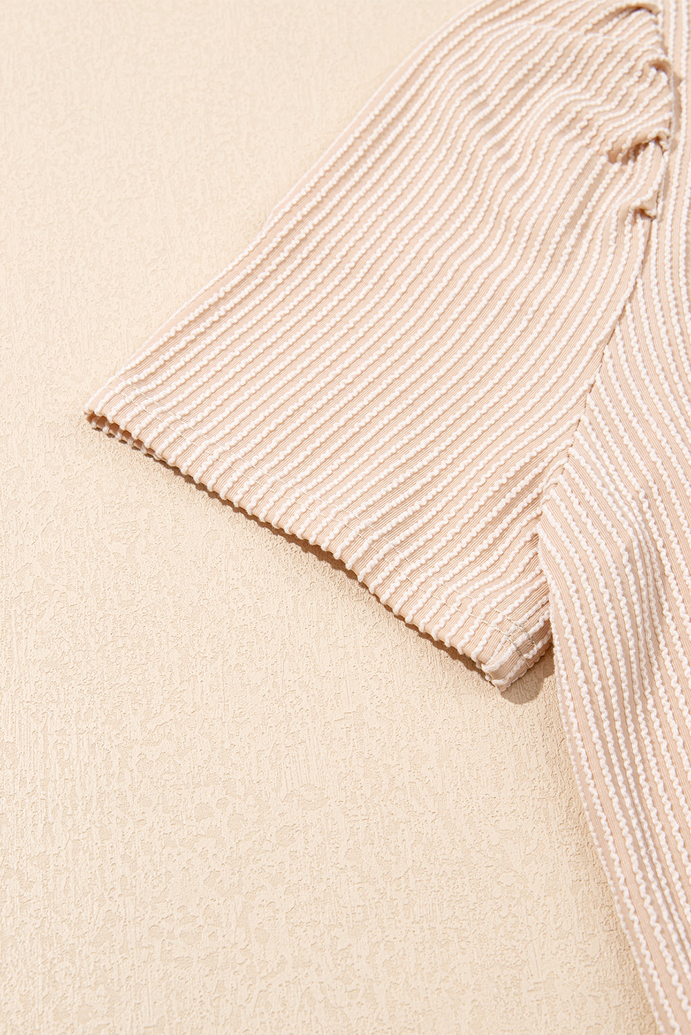 Parchment Corded Knit Crew Neck Puff Sleeve Shift Mini Dress T Shirt Dresses JT's Designer Fashion