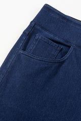 Sail Blue Medium Wash Straight Leg Loose Casual Jeans Jeans JT's Designer Fashion