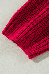 Racing Red Off-the-shoulder Knit Sweater Sweaters JT's Designer Fashion