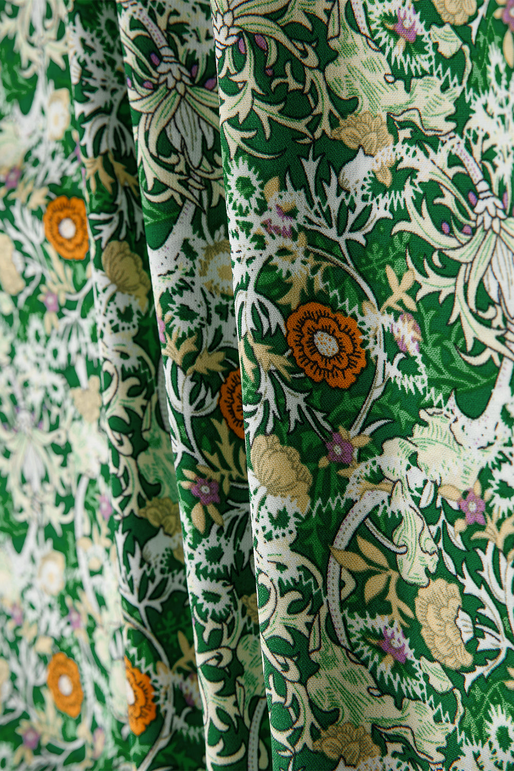 Green Flower Print Flutter Sleeve V Neck Sashed Ruffled Mini Dress Floral Dresses JT's Designer Fashion