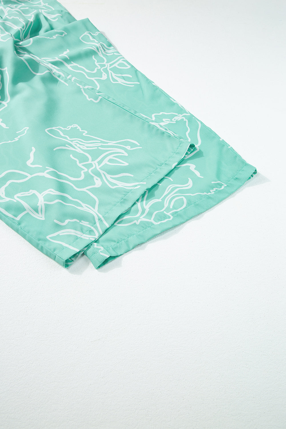 Moonlight Jade Printed Bib Wide Leg Overalls Jumpsuits & Rompers JT's Designer Fashion