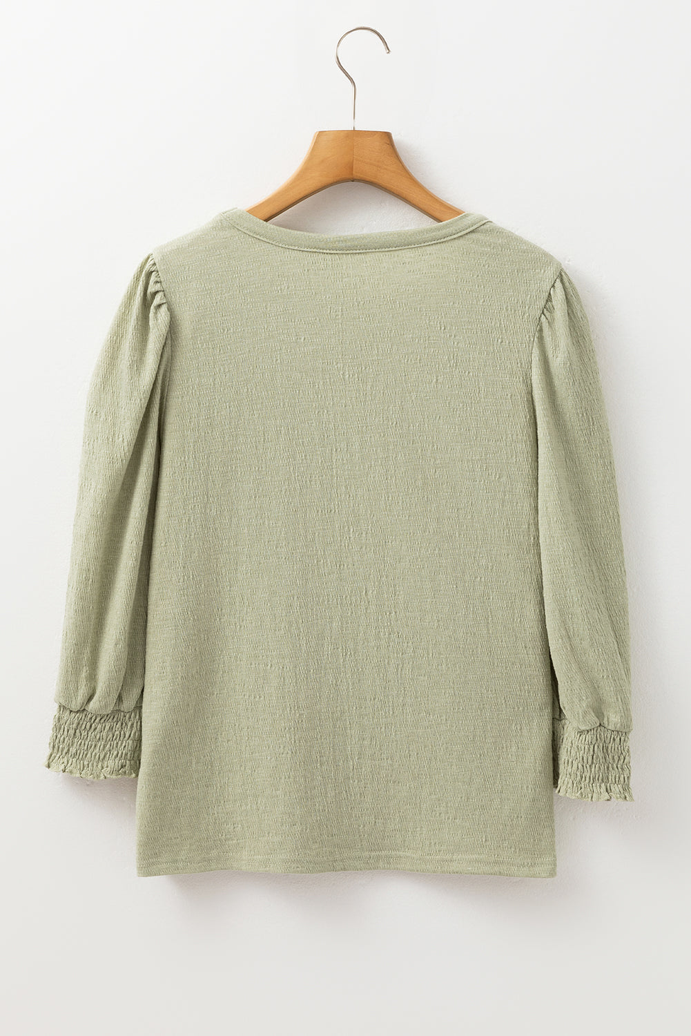 Laurel Green Textured Round Neck Half Sleeve Blouse Blouses & Shirts JT's Designer Fashion