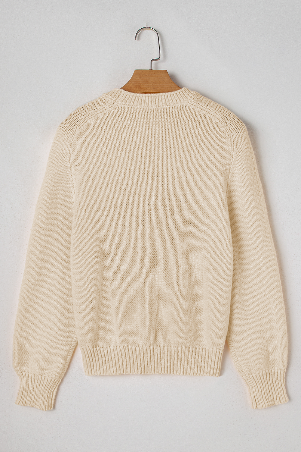 Beige Christmas Tree Pullover Graphic Sweater Sweaters JT's Designer Fashion