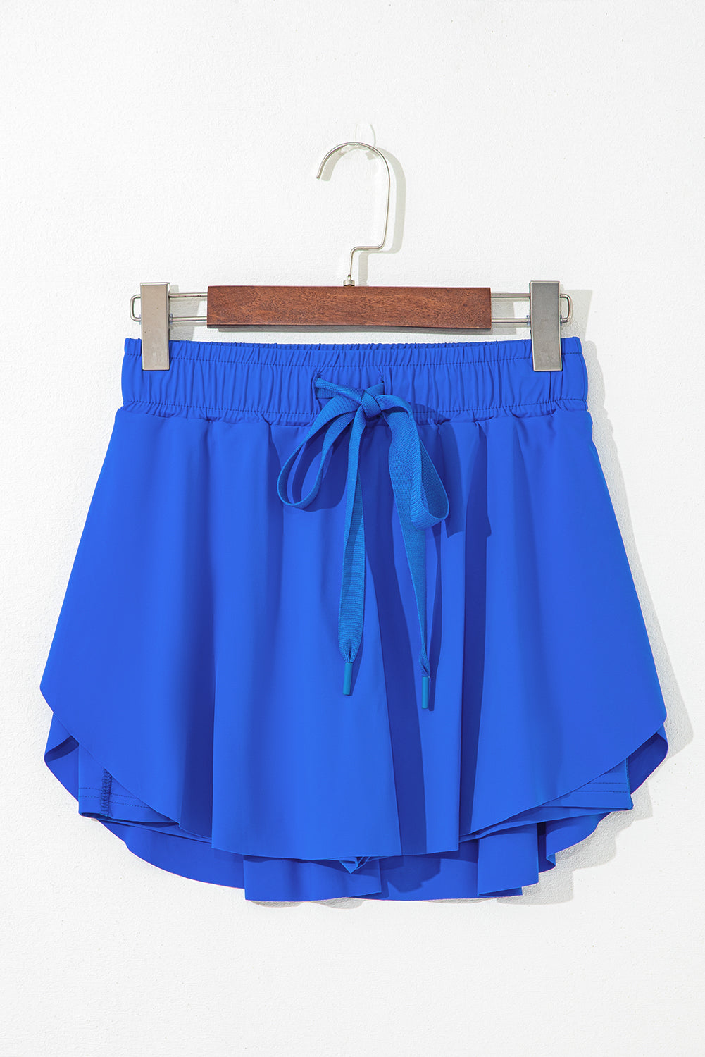 Sky Blue Drawstring High Waist Lined Tennis Skorts Skirts & Petticoat JT's Designer Fashion