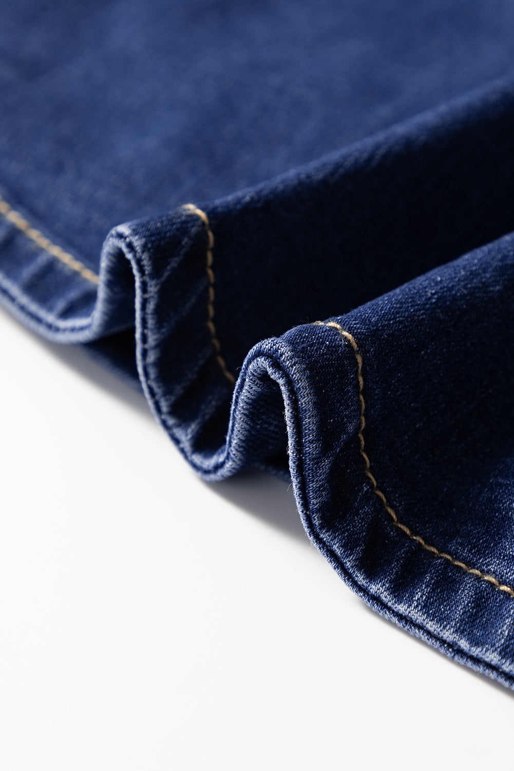 Bluing Asymmetric Wrapped Buttoned High Waist Denim Shorts Denim Shorts JT's Designer Fashion