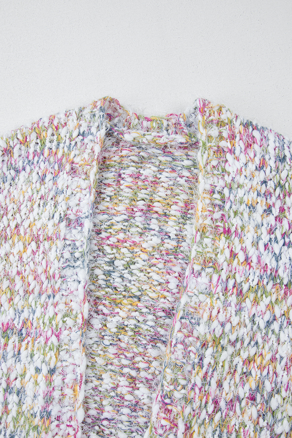 Yellow Multicolor Confetti Open Front Knit Cardigan Cardigans JT's Designer Fashion